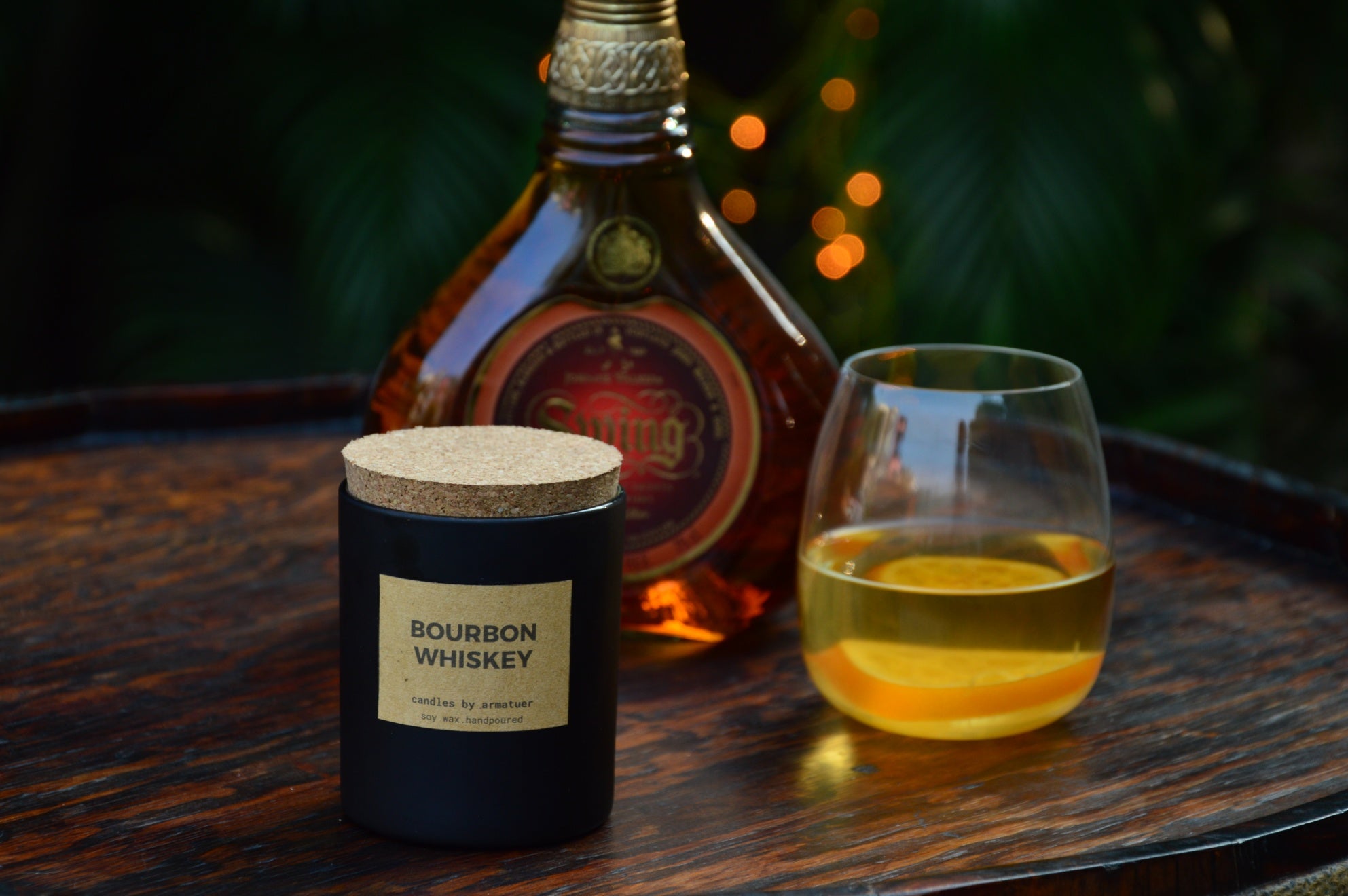 Bourbon Whiskey | Cork Jar Wood Wick Candle