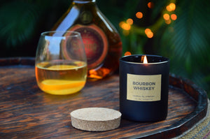 Bourbon Whiskey | Cork Jar Wood Wick Candle