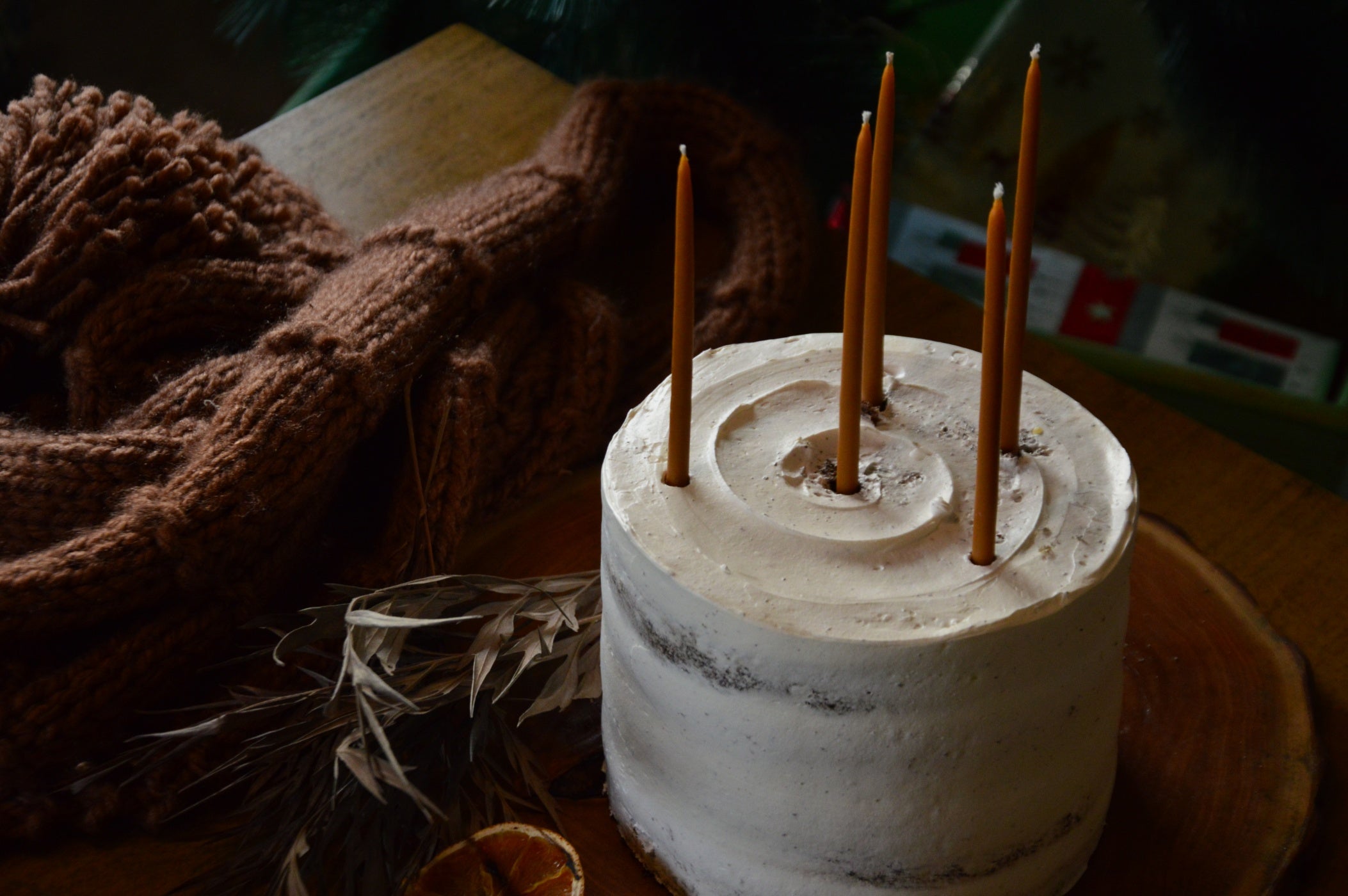 Cocoa Hand Dipped Candles for Cake