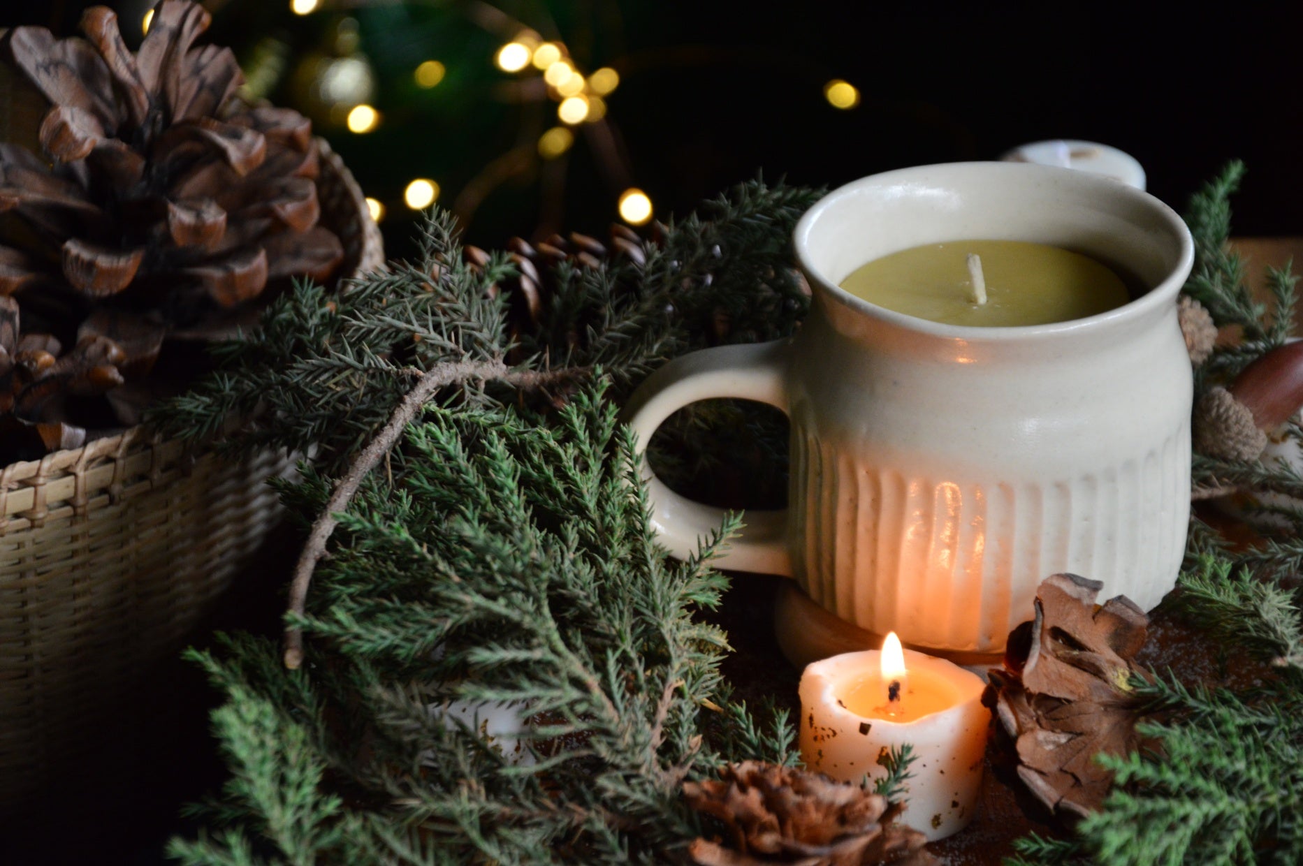 Snow Cup and Candle