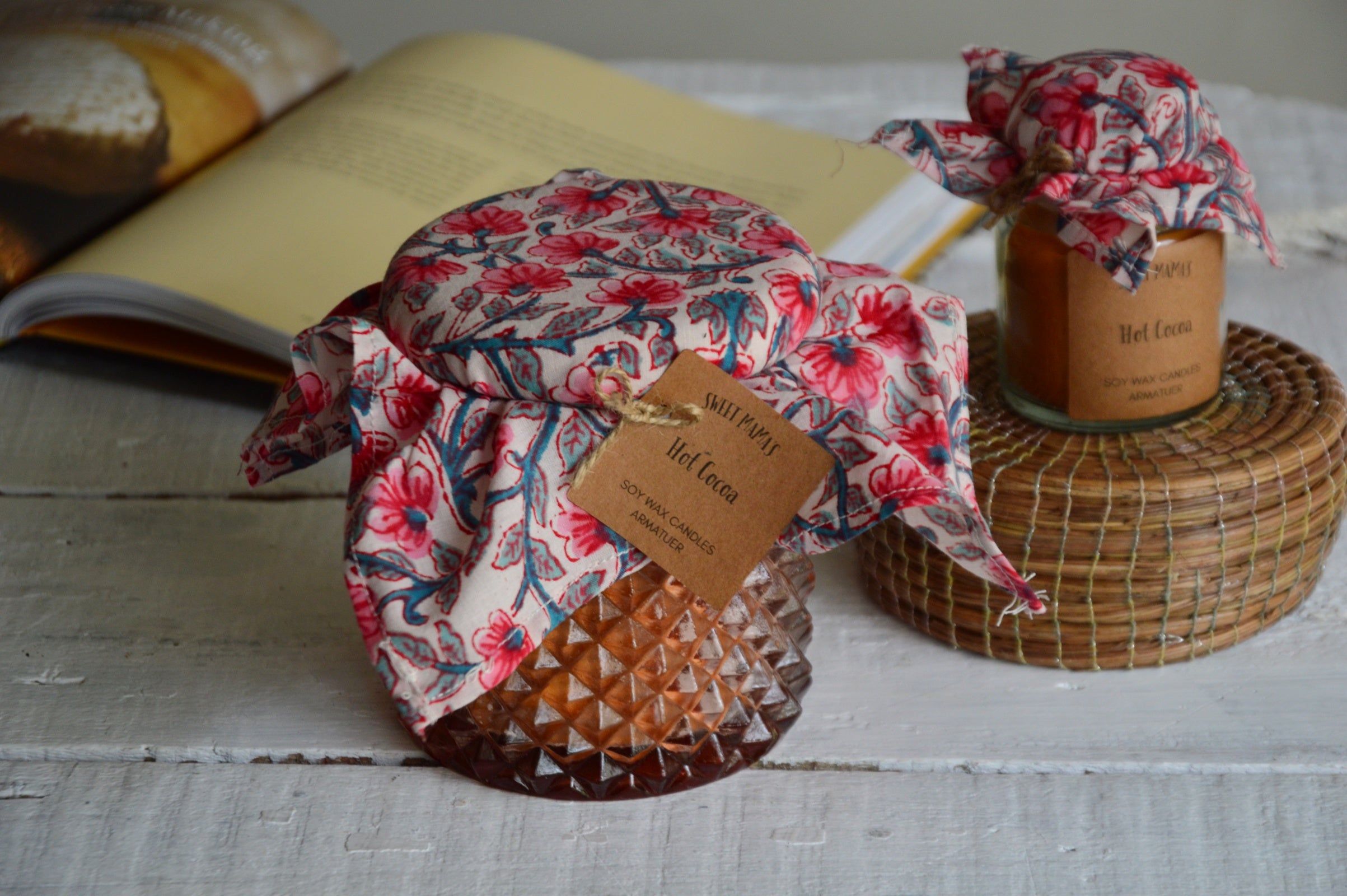 Sweet Mama's Hot Cocoa | Mother's Day 3 Wick Candle with Cloth Bowl Cover