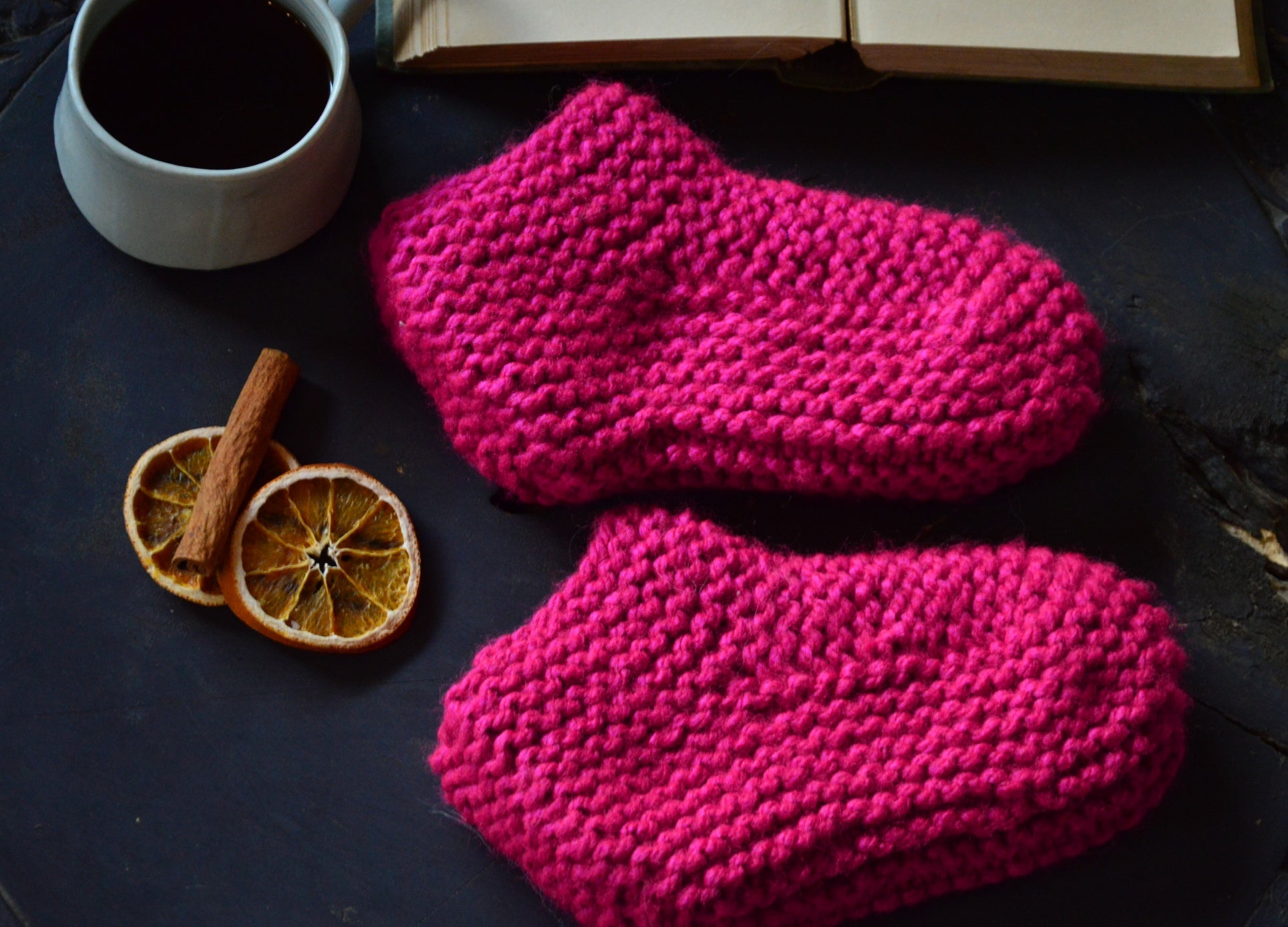 Hot Pink Booties & Bed Socks | Woven Stories