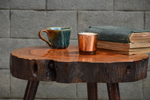 Rustic Log Corner Table