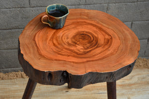 Rustic Log Corner Table