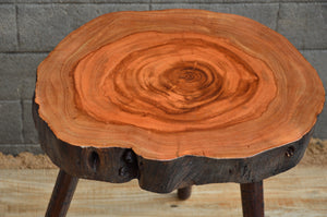 Rustic Log Corner Table