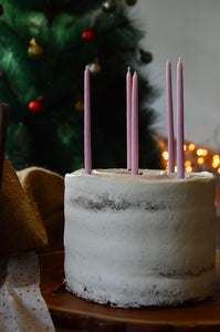Lavender Hand Dipped Candles for Cake