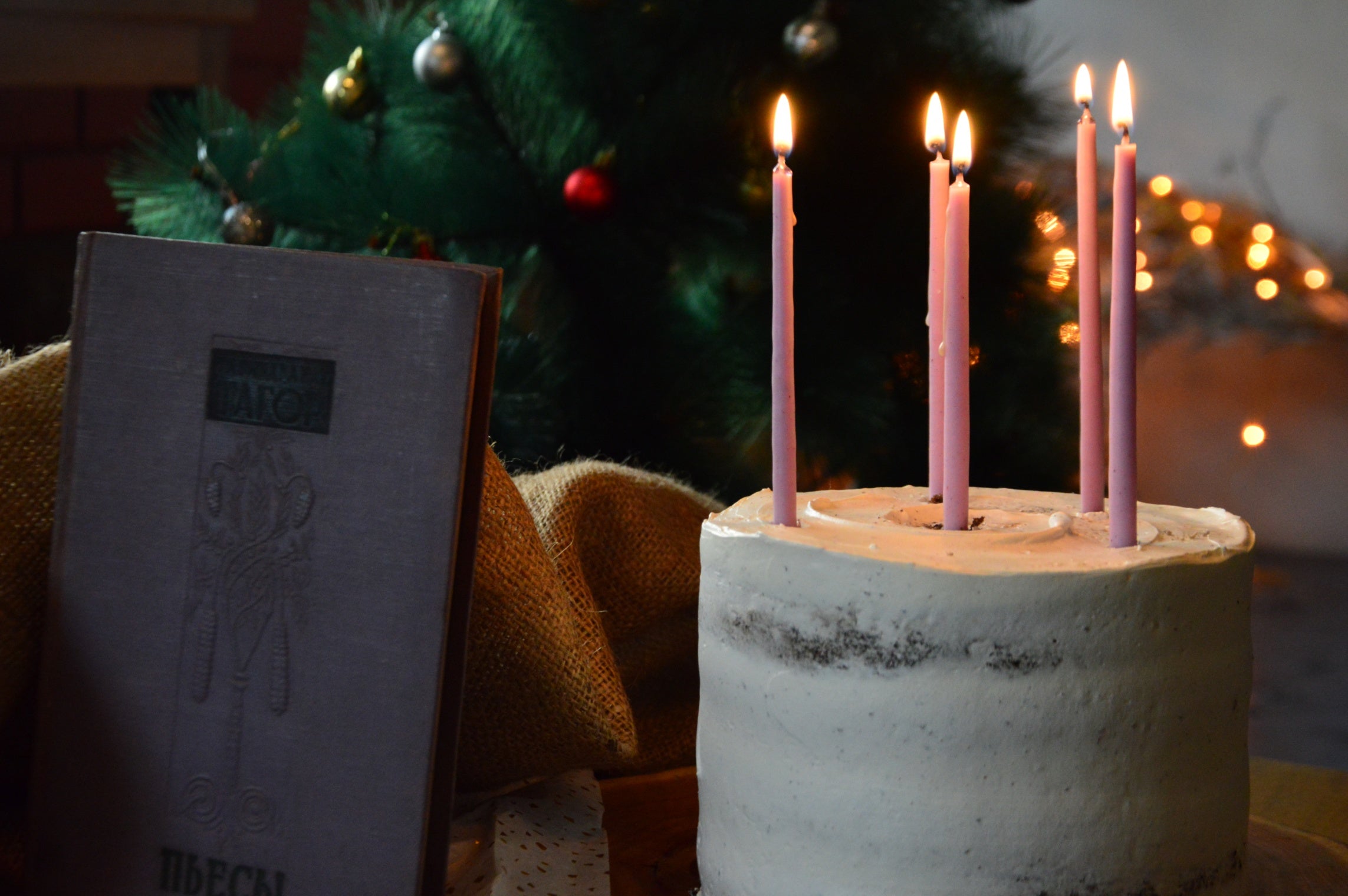 Lavender Hand Dipped Candles for Cake