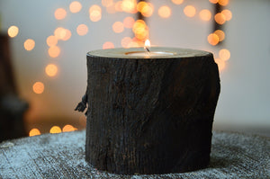 Log Tea Light Holder