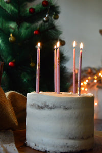 Lavender Shimmer Hand Dipped Candles for Cake