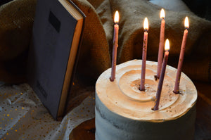 Lavender Shimmer Hand Dipped Candles for Cake