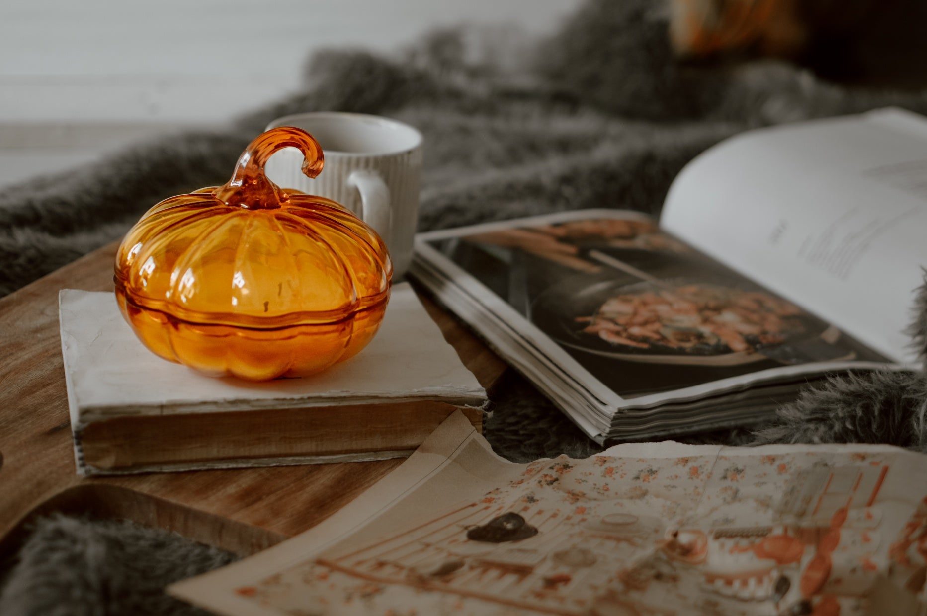 Harvest Spice Orange Glass Pumpkin Candle | Pumpkin Spice
