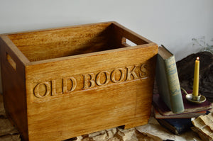 White Cedarwood Old Books Storage Crate