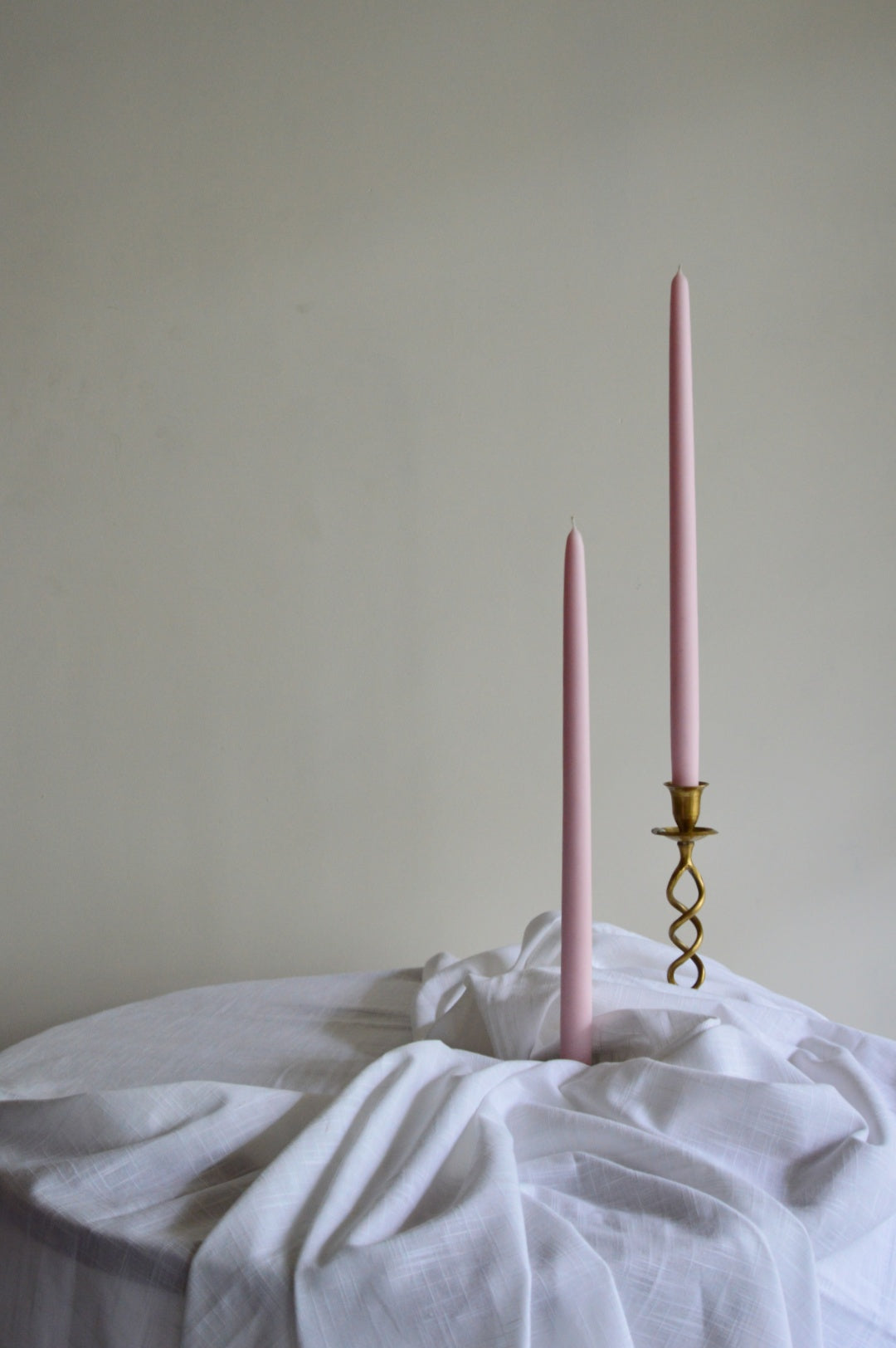 17" Tall Tapers | Pastel Pink