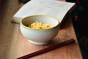 Ramen Bowl with Wooden Chopsticks | White