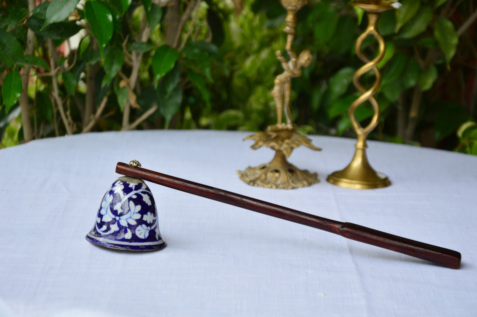 Blue & White Ceramic Snuffer
