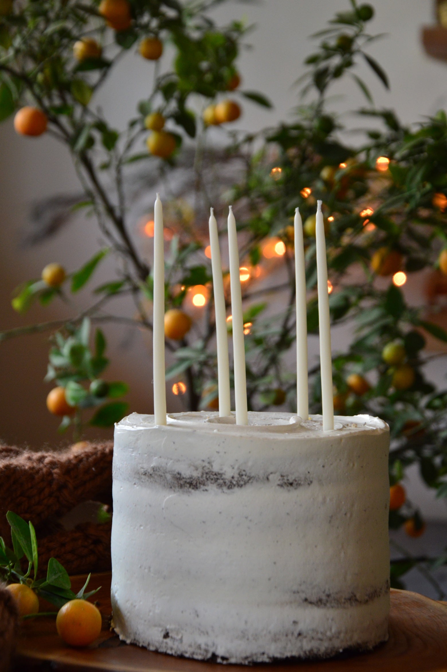 Vanilla Bean Hand Dipped Candles for Cakes