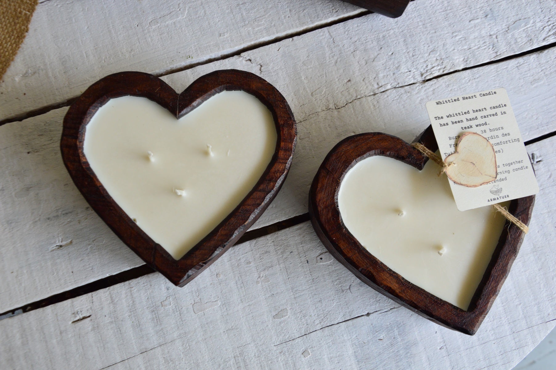 Whittled Wooden Heart